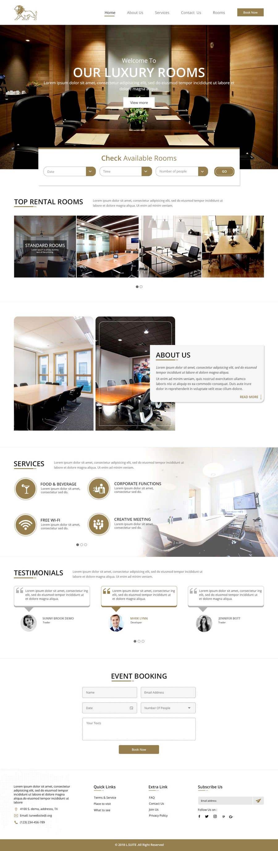 Konkurrenceindlæg #17 for                                                 Design a homepage for office room rental website
                                            