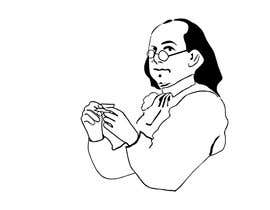 #10 pentru Line art of Benjamin Franklin rolling a cigarette de către mawogmanik