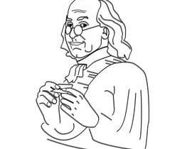 #3 ， Line art of Benjamin Franklin rolling a cigarette 来自 letindorko2