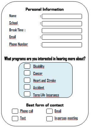 Participación en el concurso Nro.8 para                                                 Create a intrest card to get people contact info
                                            