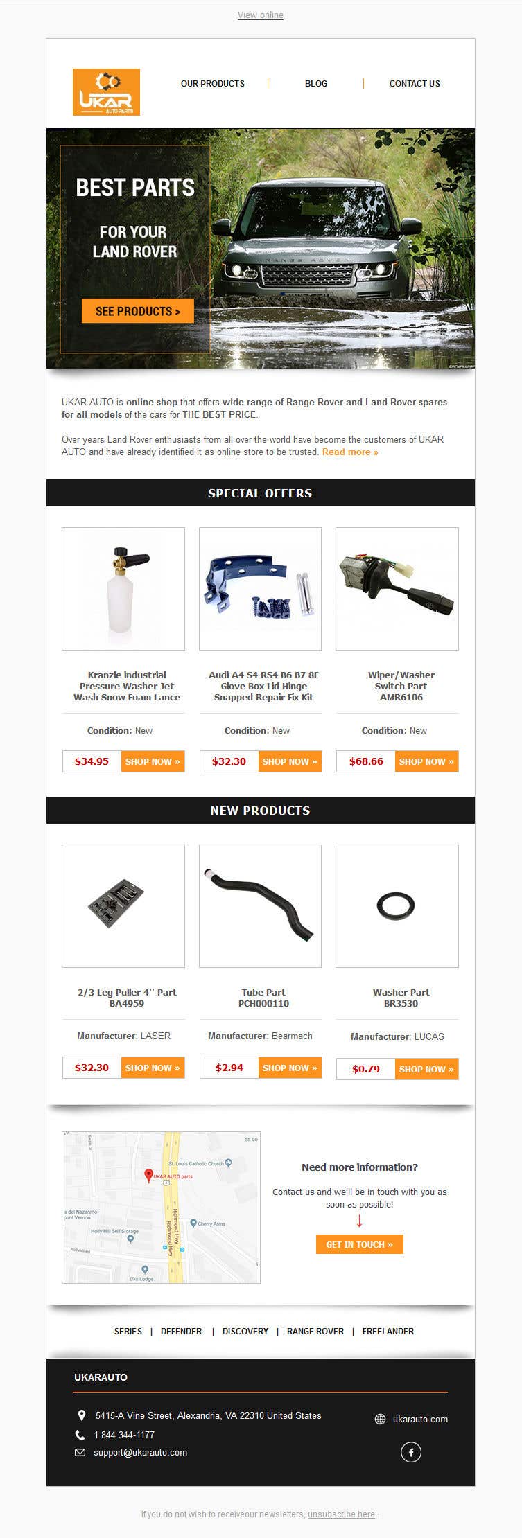 Contest Entry #20 for                                                 Email template design for online auto parts store.
                                            