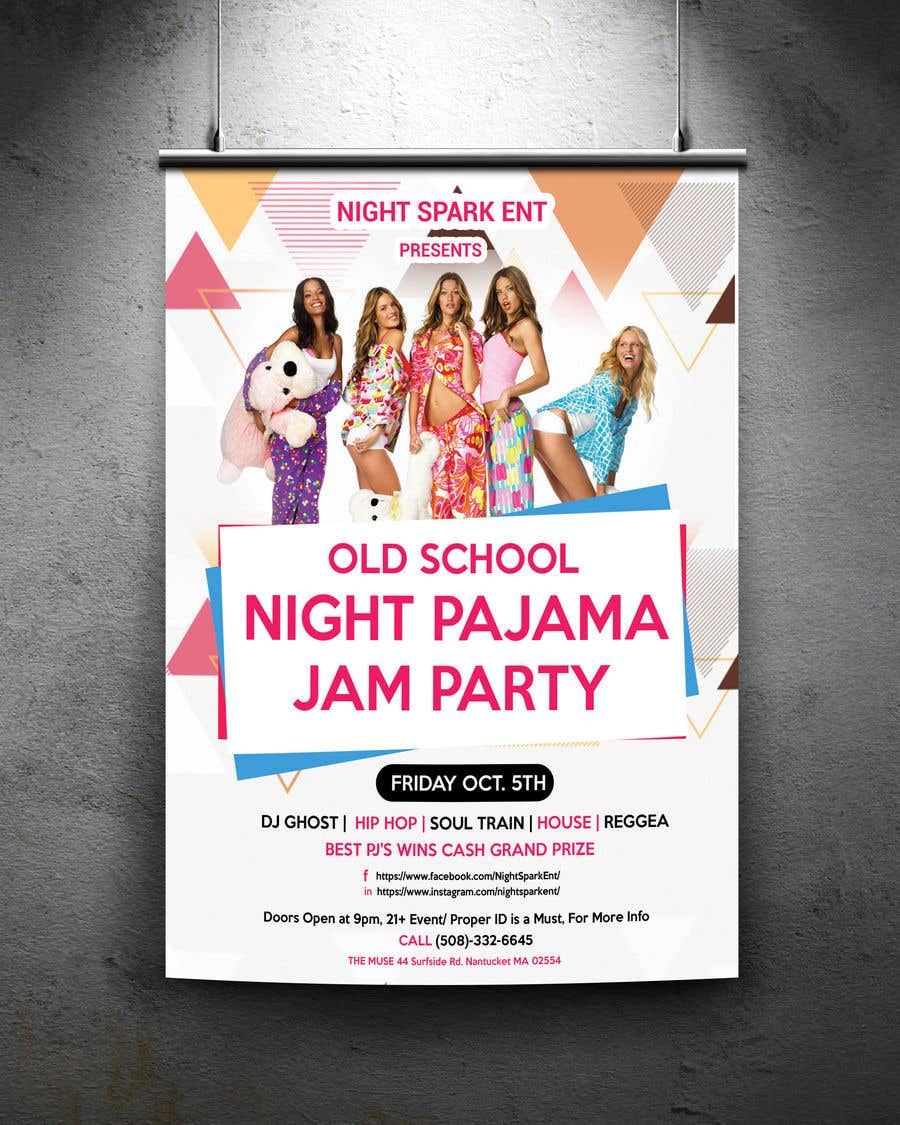 Participación en el concurso Nro.27 para                                                 Design an Old School Pajama Jam Party Flyer
                                            