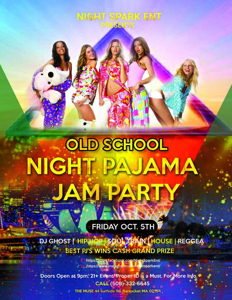 Participación en el concurso Nro.33 para                                                 Design an Old School Pajama Jam Party Flyer
                                            