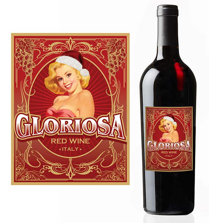 Inscrição nº 71 do Concurso para                                                 Front label for the X-Mas edition of a bottled red wine from Italy.
                                            