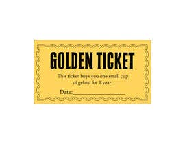 #5 para A ticket resembling the Willy Wonka Golden Ticket de KateStone