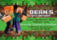 #11 pentru Blue Minecraft Inspired Bday Party Invitation de către marianayepez
