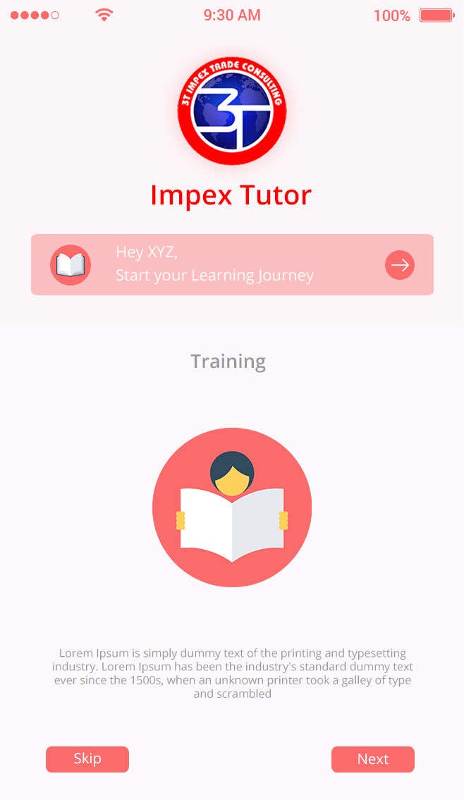 Contest Entry #1 for                                                 Design an App Mockup - Impex Tutor
                                            