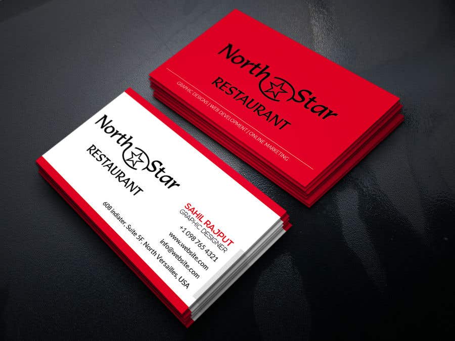 Příspěvek č. 99 do soutěže                                                 Design some Business Cards for North Star Tapas and Fish and chips restaurant
                                            