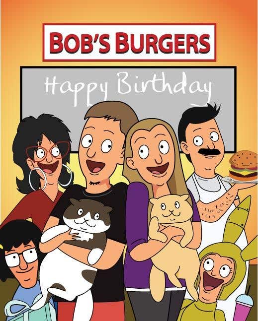 Konkurrenceindlæg #7 for                                                 Draw me, my wife, and our cats in a custom Bob's Burgers portrait
                                            