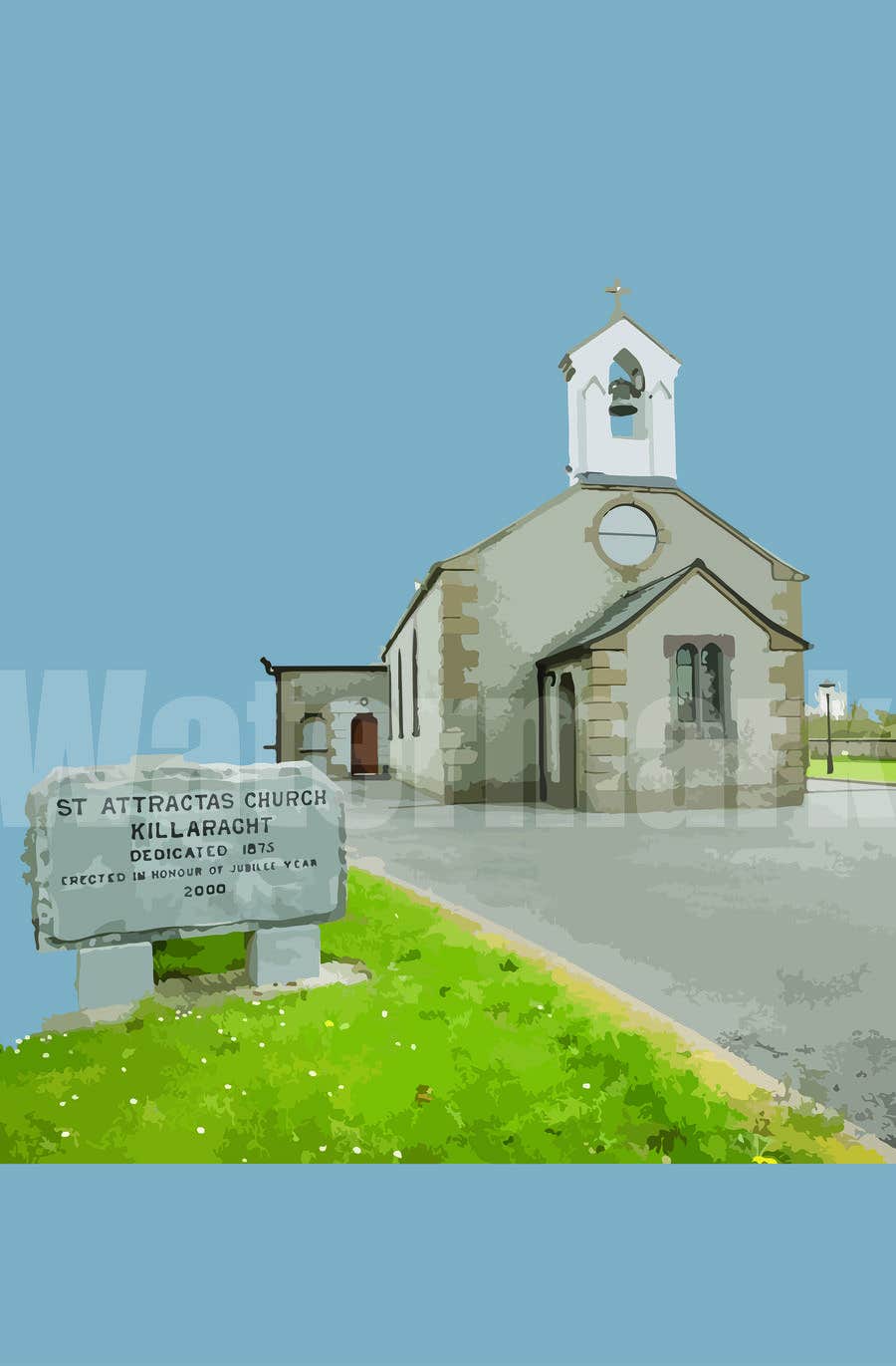 Contest Entry #11 for                                                 Draw an outline of this church in illustrator.
                                            