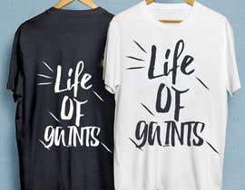 #1 สำหรับ Life of Gains is the brand name and I want this wording on the T-shirt “If I only had a dime I’d still bet on myself” be creative I don’t want just plain text! โดย foxiok3