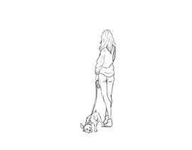 #9 untuk Draw a picture of a person walking a dog oleh Darknesq