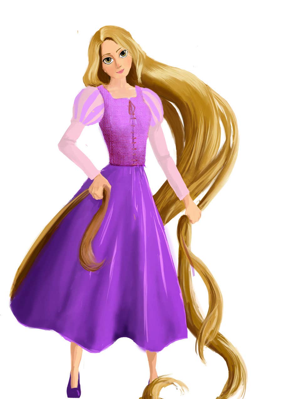 Entry #18 by rebecasc94 for Princess Rapunzel Cartoon | Freelancer