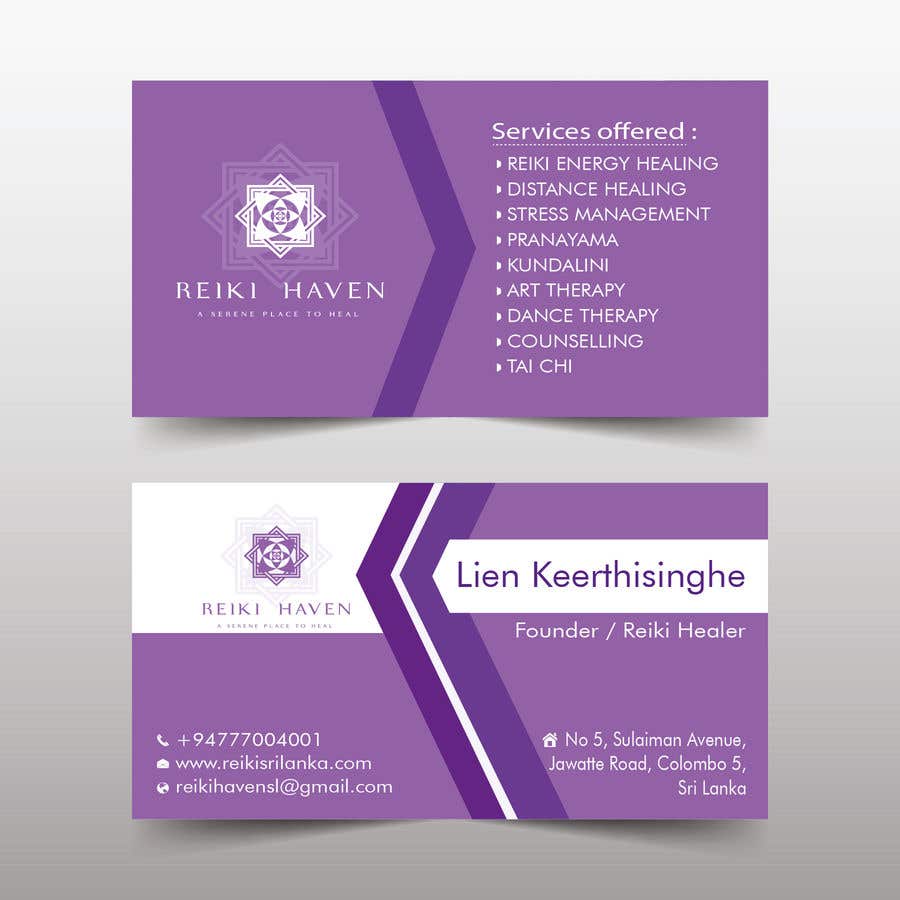 Wasilisho la Shindano #246 la                                                 Reiki Haven Business Card & Corporate Pack
                                            