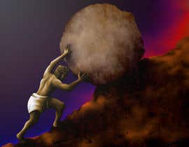 #1 สำหรับ Picture of Sisyphus pushing a boulder up hill โดย nyomanm