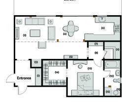 #12 per Floorplan for luxury vacation apartment da sarahgamal18