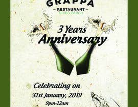 #162 για Create a flyer for my restaurant/bar&#039;s 3 year anniversary από Minerva9