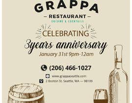 #158 para Create a flyer for my restaurant/bar&#039;s 3 year anniversary de amcgabeykoon
