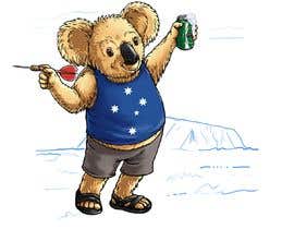 #44 Koala with Beer Illustration részére affan2fly2 által