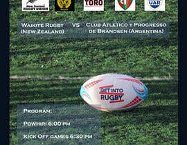 Nambari 8 ya Rugby Event Poster na sarasubotic