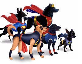 nº 4 pour Dog SuperHero Cartoon par RomyTokic 