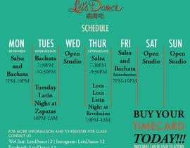 #18 pentru Make a weekly schedule for a dance studio de către Pa7NaSS