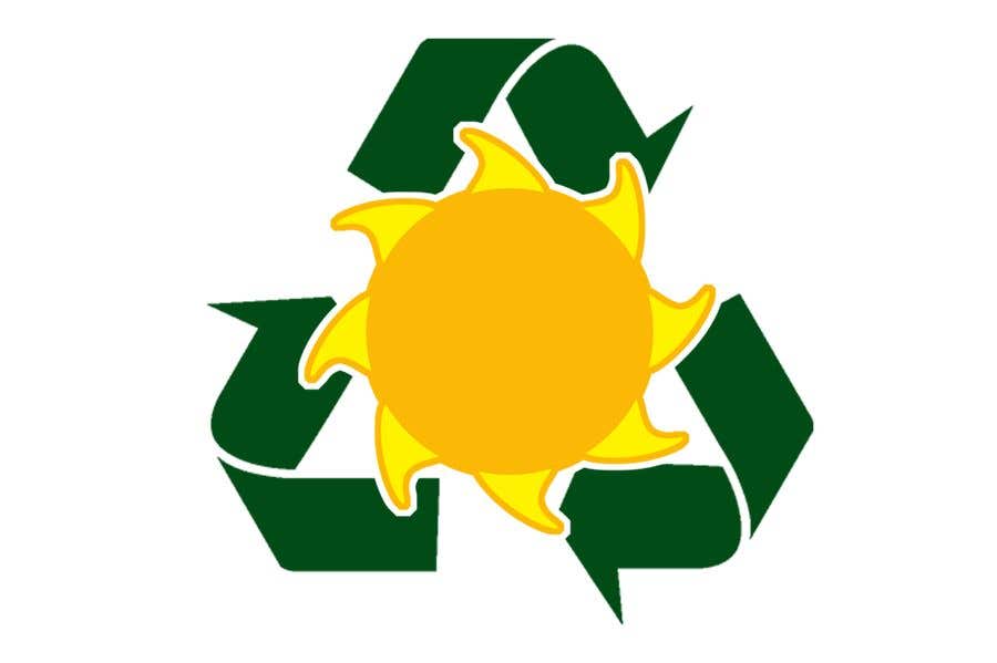 ผลงานการประกวด #27 สำหรับ                                                 Design a logo for a sustainability business. No business name in the logo. It should have 3 green arrows around a yellow conceptualised flaring sun. The sun flare should be in the centre and the flares emerge from behind the green arrows.
                                            