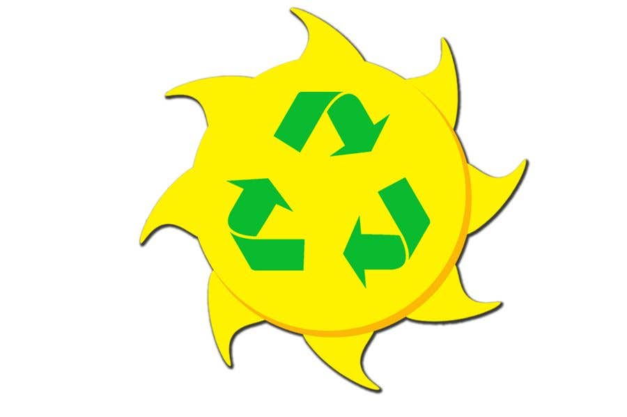 ผลงานการประกวด #31 สำหรับ                                                 Design a logo for a sustainability business. No business name in the logo. It should have 3 green arrows around a yellow conceptualised flaring sun. The sun flare should be in the centre and the flares emerge from behind the green arrows.
                                            