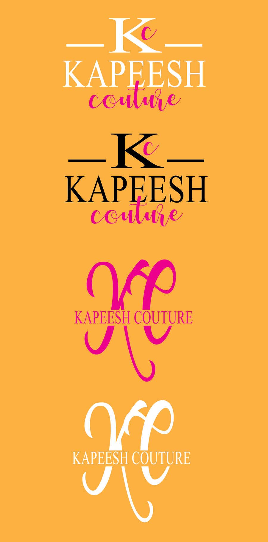 Natečajni vnos #18 za                                                 We are needing this logo attached redesigned. We are needing a more polished and modern design. The colors are hot pink, black and white. This is a women’s clothing boutique. Please be original. KAPEESH COUTURE
                                            