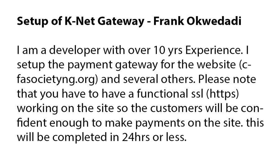 Inscrição nº 1 do Concurso para                                                 payment gateway integration
                                            
