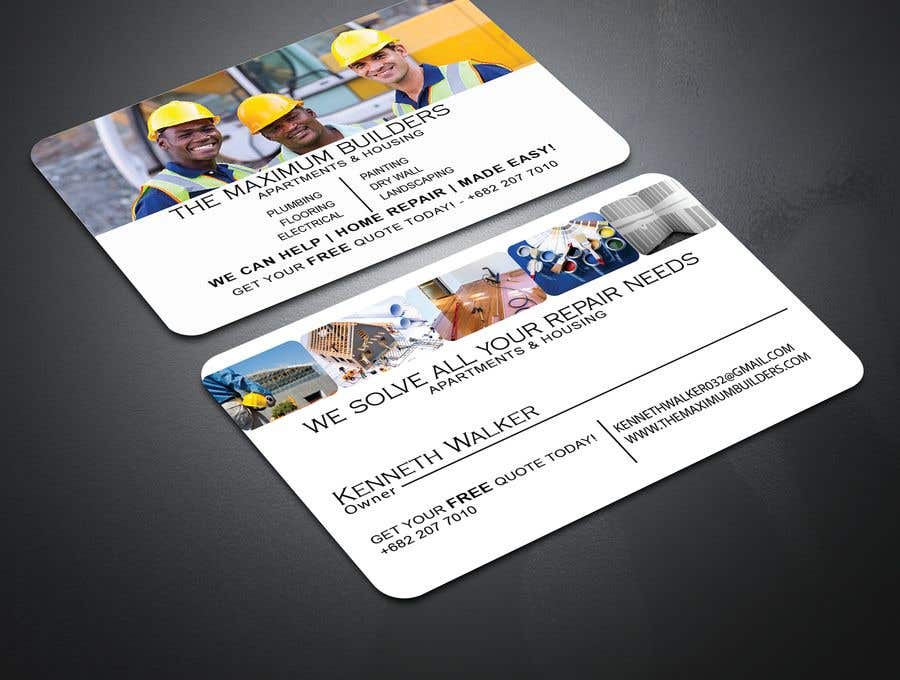 ผลงานการประกวด #10 สำหรับ                                                 design double sided business cards - construction
                                            
