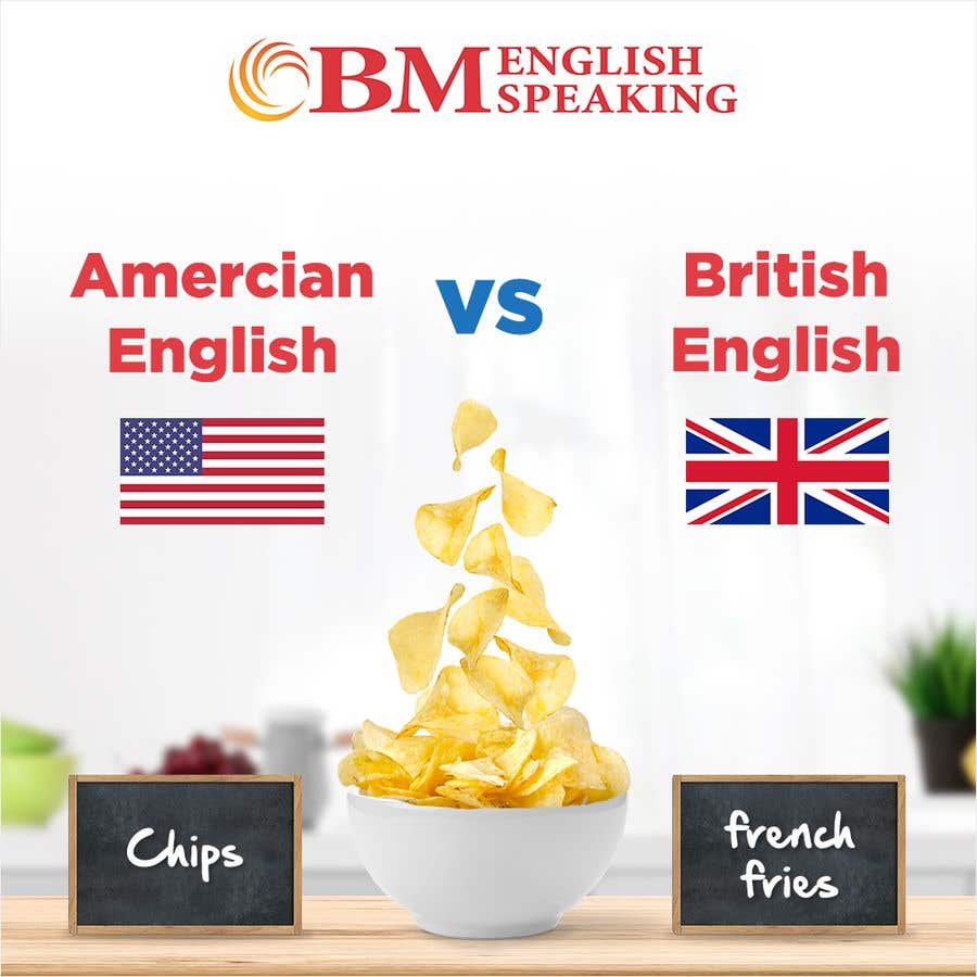 Contest Entry #8 for                                                 Inforgraphics Design for American English Vs British English Feb 2019
                                            