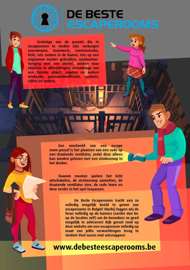 Contest Entry #16 for                                                 Design A6 flyer for an escape room review website
                                            