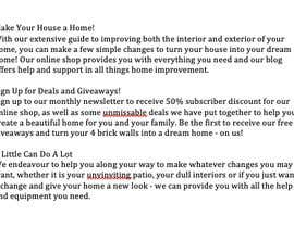 #3 Landing page text (Collecting emails for newsletter) for blog about home improvement részére PrincessParola által