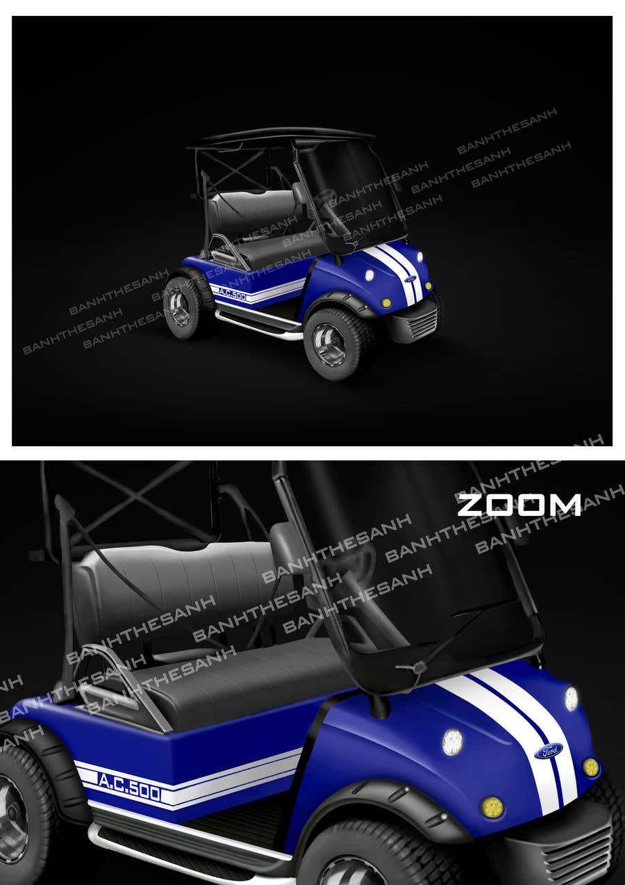 Proposition n°14 du concours                                                 Photoshop airbrush and shadows to golf cart pictures to premium level
                                            