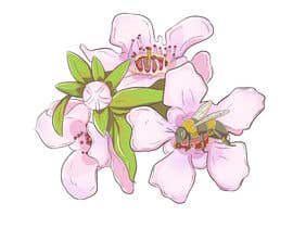 #10 para Graphic Illustration of Manuka Flower With a Honey Bee on it de zaphiere