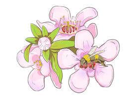 #14 para Graphic Illustration of Manuka Flower With a Honey Bee on it de zaphiere
