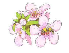 #17 for Graphic Illustration of Manuka Flower With a Honey Bee on it by zaphiere