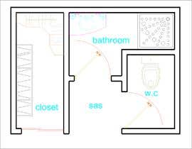 #49 for Design a bathroom Layout/ rendering by ilyesmha