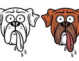 #41 untuk Logo design of dog head with tongue sticking out oleh LizaShtefan