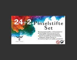 #17 para Create a package Front Label for a PP hard plastic packaging of a watercolor brush set de mdselimmiah