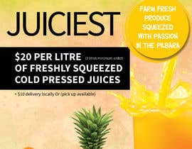#15 for Clean fresh and bright looking flyer created for cold pressed juices. With a loyalty card buy 10 get the 11th juice free by leuchi