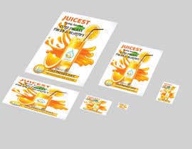 #19 za Clean fresh and bright looking flyer created for cold pressed juices. With a loyalty card buy 10 get the 11th juice free od farukhossain1993