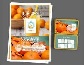 #3 for Clean fresh and bright looking flyer created for cold pressed juices. With a loyalty card buy 10 get the 11th juice free by tabitaprincesia