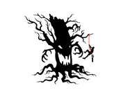 Nro 220 kilpailuun logo of a scary dead tree and a arborist on it käyttäjältä freelancerdez
