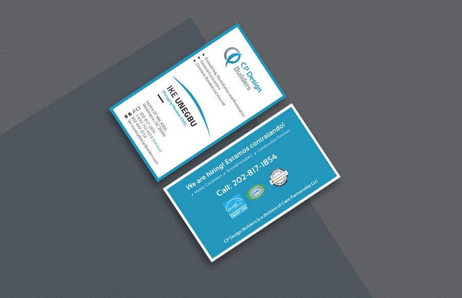 Kilpailutyö #201 kilpailussa                                                 Design a stunning business card
                                            