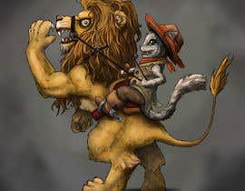#91 dla Creative Art: A Cat Riding a Big Wild Cat Like a Horse (with Saddle) przez Shaning