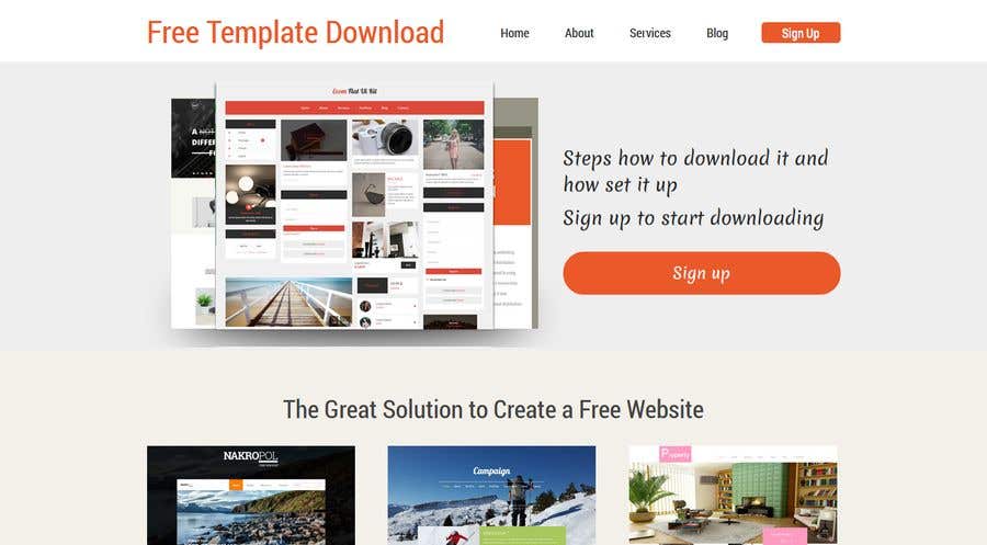 Конкурсна заявка №15 для                                                 Design Landing Page for free Template Download
                                            
