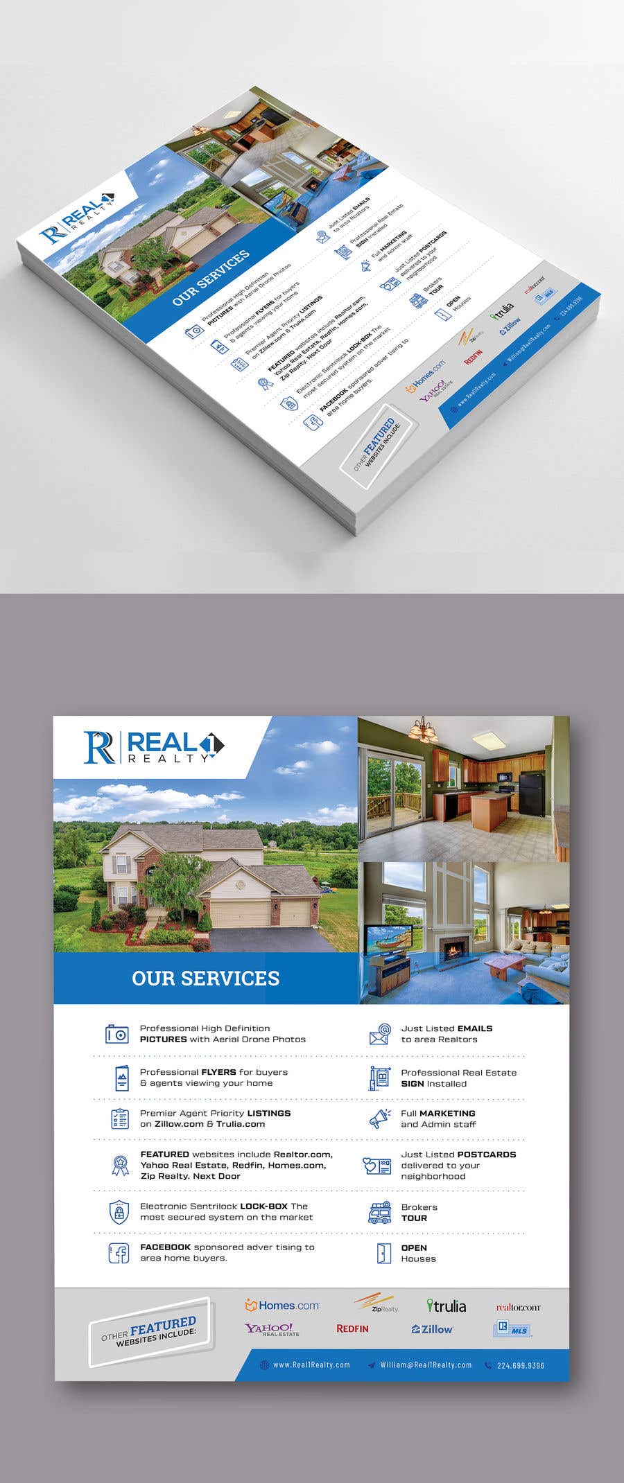 Bài tham dự cuộc thi #169 cho                                                 Custom one page Professional Brochure for Real Estate Company
                                            