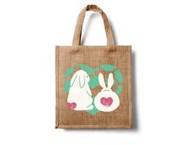 #175 za Rabbit Themed Hemp Shopper Bags od barbarakoncz